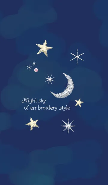 [LINE着せ替え] Night sky of embroidery-styleの画像1