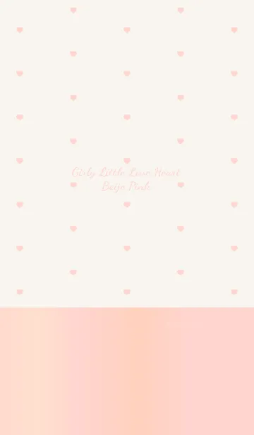 [LINE着せ替え] Girly Little Love Heart Beige Pinkの画像1