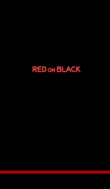 [LINE着せ替え] RED on BLACKの画像1