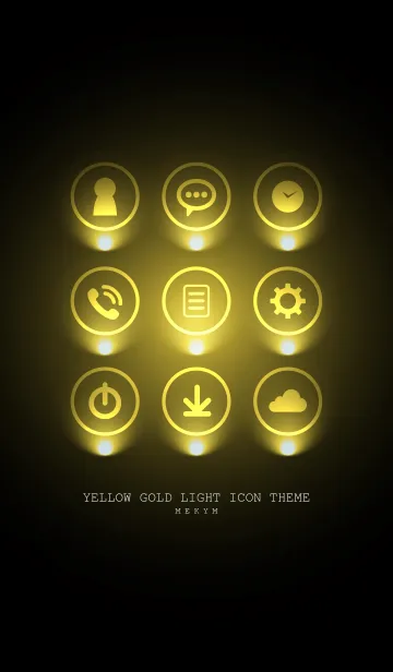 [LINE着せ替え] YELLOW GOLD LIGHT ICON THEME 2の画像1