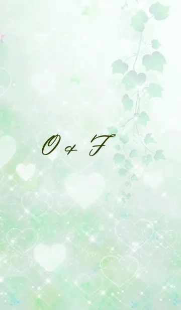 [LINE着せ替え] O ＆ F ♥LOVE♥恋愛運上昇♥緑の画像1