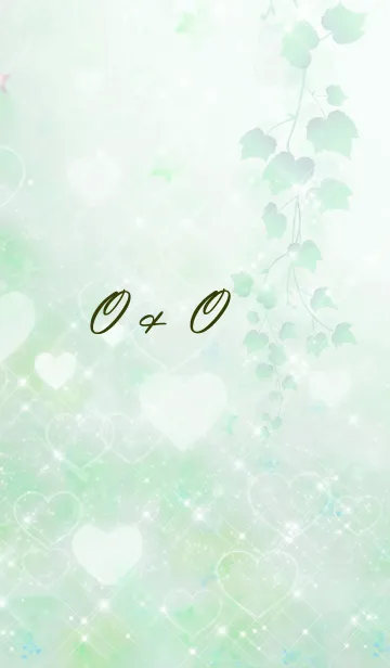 [LINE着せ替え] O ＆ O ♥LOVE♥恋愛運上昇♥緑の画像1