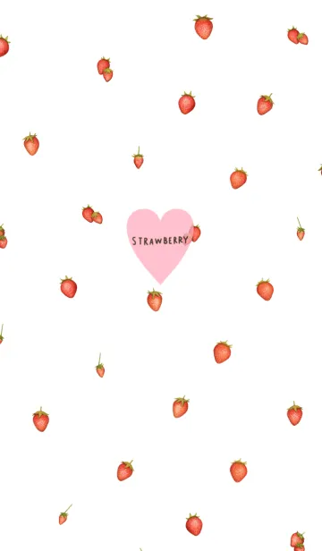 [LINE着せ替え] いちごとハート。の画像1