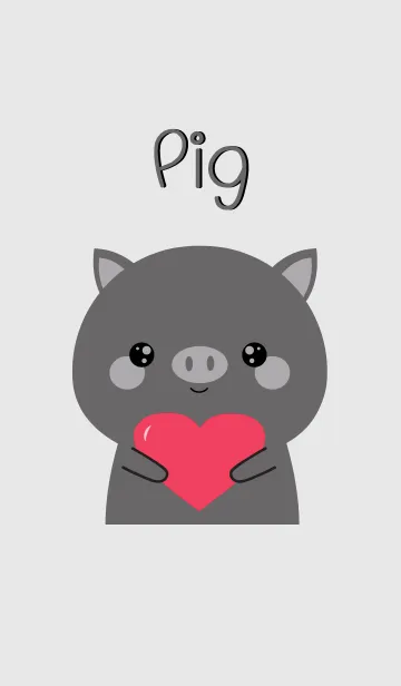 [LINE着せ替え] Simple Pretty Black Pig (jp)の画像1