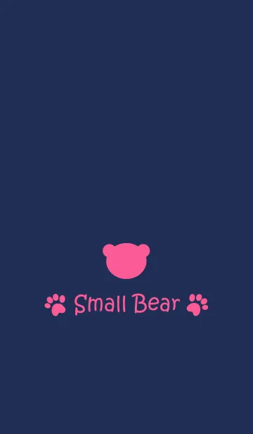 [LINE着せ替え] Small Bear *Navy+Ichigo*の画像1