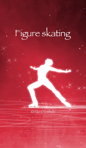 [LINE着せ替え] 男子フィギュアスケート（赤）の画像1