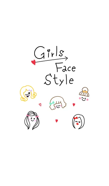 [LINE着せ替え] Girls Face Style heartの画像1