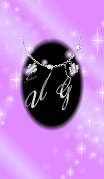 [LINE着せ替え] 【U＆G】イニシャルチャーム運気UP！シルバーの画像1