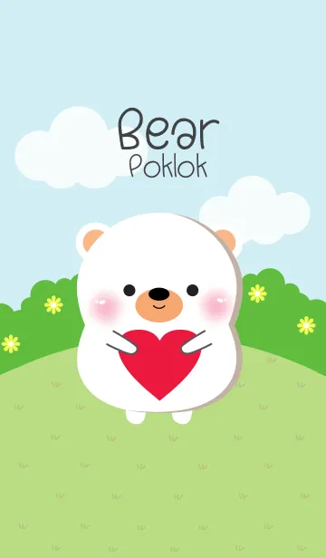 [LINE着せ替え] Poklok White Bear Theme (jp)の画像1