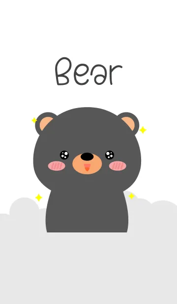 [LINE着せ替え] Petty Black Bear Theme (jp)の画像1