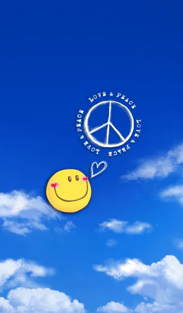 [LINE着せ替え] LOVE ＆ PEACE Let's smileの画像1