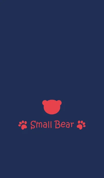 [LINE着せ替え] Small Bear *Navy+Redの画像1