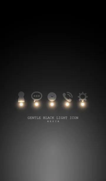 [LINE着せ替え] GENTLE BLACK LIGHT ICON THEMEの画像1