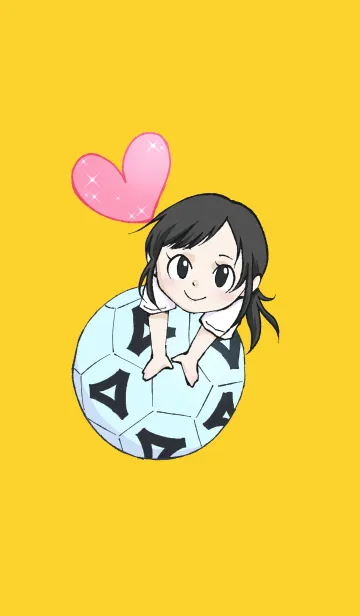 [LINE着せ替え] サッカーボール部の女の子 4の画像1