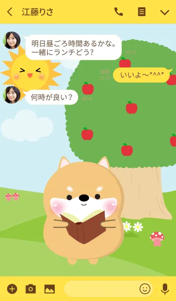 [LINE着せ替え] Cute Poklok Shiba Inu Theme (jp)の画像3