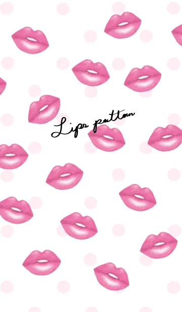[LINE着せ替え] Lips pattern (pink)の画像1