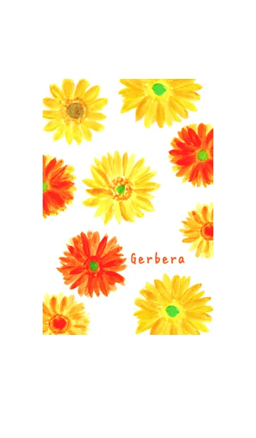 [LINE着せ替え] ガーベラ 花柄の画像1