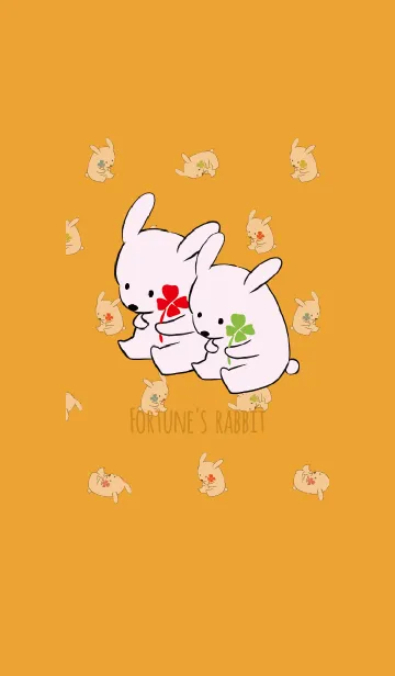 [LINE着せ替え] オレンジ / 風水 全幸運のウサギの画像1