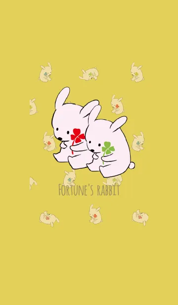 [LINE着せ替え] ゴールド 金色 / 風水 全幸運のウサギの画像1