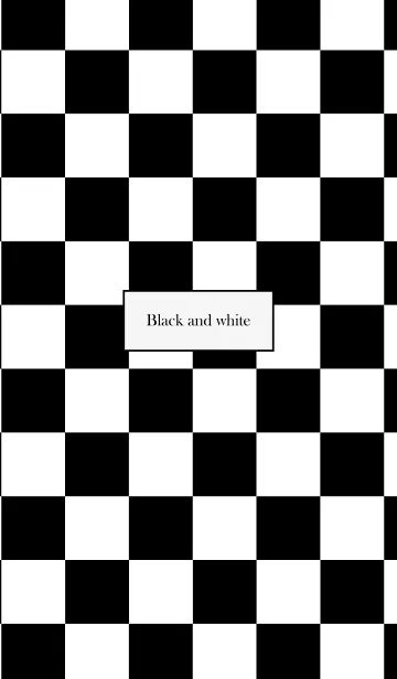 [LINE着せ替え] Checkered pattern (Black and white).の画像1