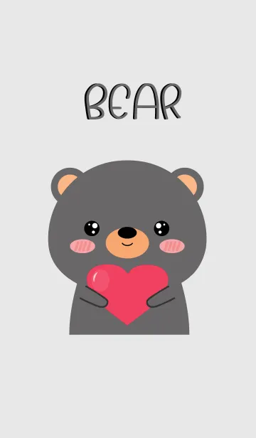 [LINE着せ替え] Simple Pretty Black Bear (jp)の画像1