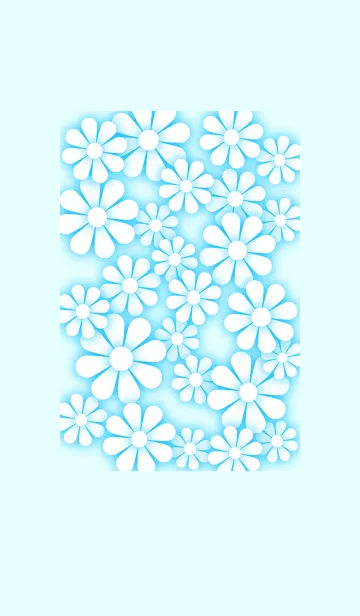 [LINE着せ替え] パステル フラワー ブルー系の花 No.2の画像1