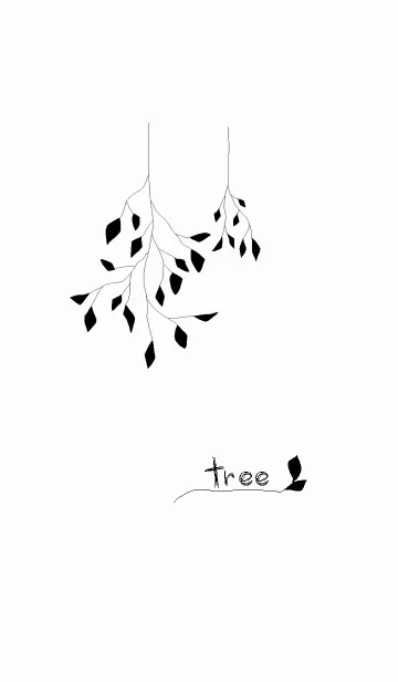 [LINE着せ替え] モノクロハンギングツリーの画像1
