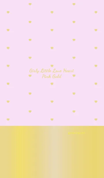 [LINE着せ替え] Girly Little Love Heart Pink Goldの画像1