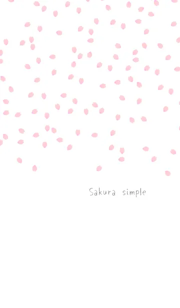 [LINE着せ替え] サクラ シンプル：ホワイトピンクの画像1
