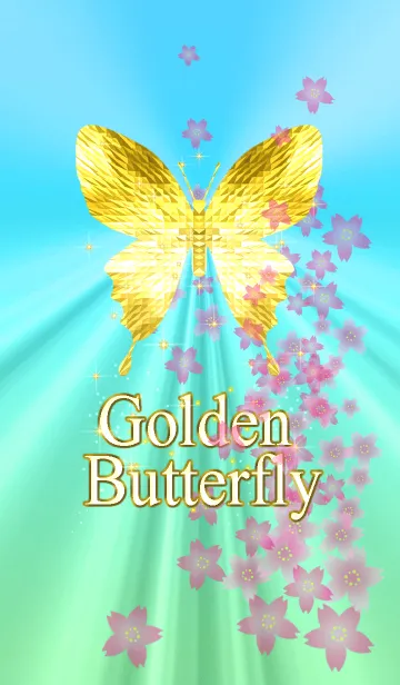 [LINE着せ替え] キラキラ♪黄金の蝶#32-1の画像1
