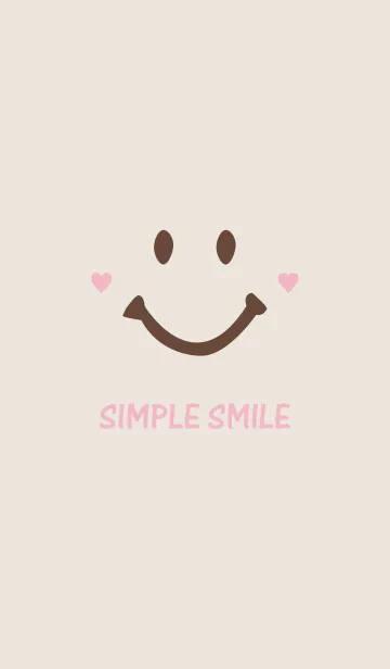 [LINE着せ替え] SIMPLE SMILE -Brown Beige-の画像1