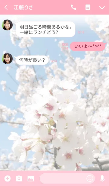 [LINE着せ替え] 桜7の画像3