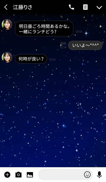 [LINE着せ替え] Enjoy night sky 2.の画像3