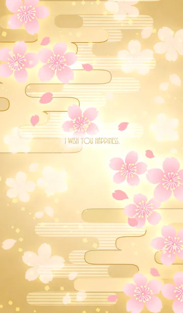 [LINE着せ替え] 【運気アップ】大人かわいい♡和柄・桜の画像1