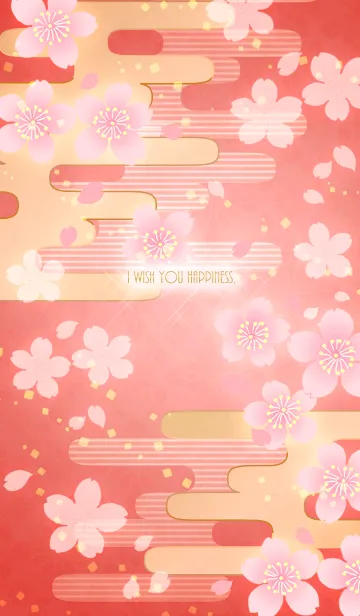 [LINE着せ替え] 【運気アップ】大人かわいい♡和柄・桜2の画像1