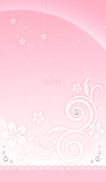 [LINE着せ替え] 【運気アップ】大人かわいい♡キラキラ・桜の画像1