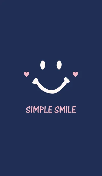 [LINE着せ替え] SIMPLE SMILE -Navy Pink-の画像1