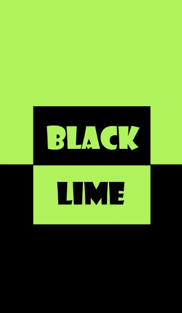 [LINE着せ替え] Simple Black ＆ Lime Green Theme (jp)の画像1