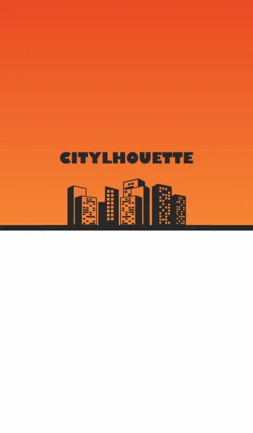 [LINE着せ替え] Citylhouette (Sunset Orange)の画像1