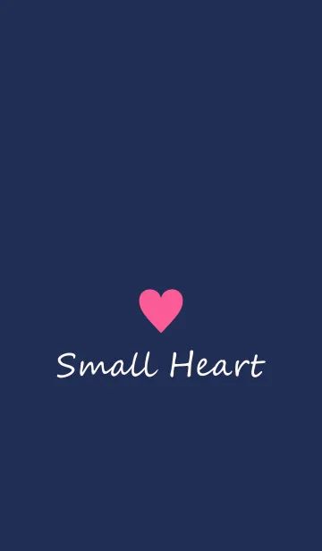 [LINE着せ替え] Small Heart *Navy+Pink 3の画像1