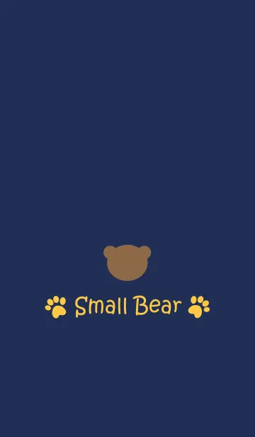 [LINE着せ替え] Small Bear *Navy+Brown*の画像1