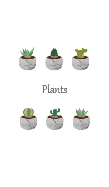 [LINE着せ替え] 大理石の植木鉢植物の画像1