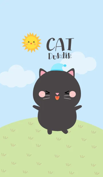 [LINE着せ替え] Lovely Black Cat Duk Dik Theme 2 (jp)の画像1