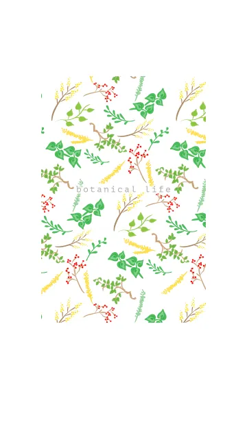 [LINE着せ替え] botanical life whiteの画像1
