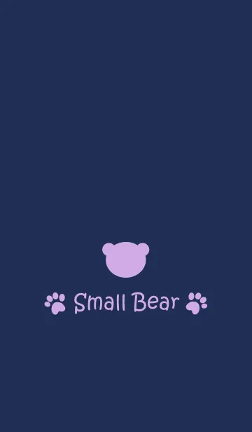 [LINE着せ替え] Small Bear *Navy+Purple*の画像1
