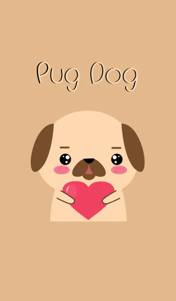 [LINE着せ替え] Simple Pretty Pug Dog (JP)の画像1