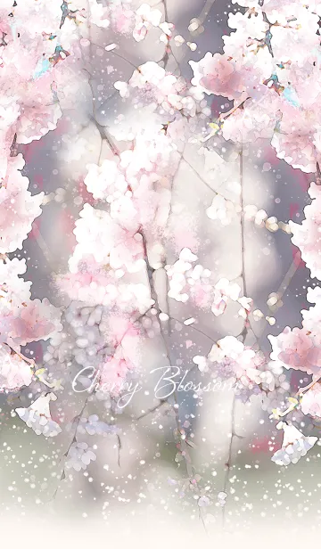 [LINE着せ替え] 水彩の桜2の画像1
