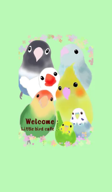 [LINE着せ替え] ようこそ♪小鳥と小動物カフェの画像1
