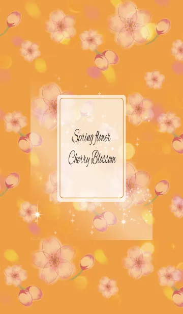 [LINE着せ替え] オレンジ / オトナ可愛い 春の桜の画像1