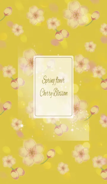 [LINE着せ替え] ゴールド / オトナ可愛い 春の桜の画像1